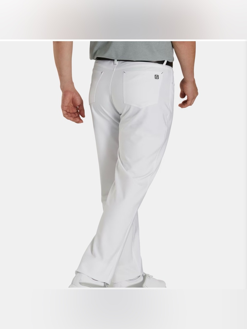 5-Pocket Pants-Previous Season Style FootJoy White Men's Performance Golf Pants